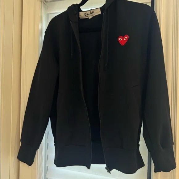 Comme De Garçons PLAY Hoodie Zip Up - Picture 2 of 6